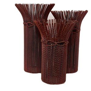 Vintage Candle Holders Country Stair step Bronzed